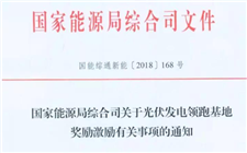 国家能源局综合司《关于光伏发电领跑基地奖励激励有关事项的通知》