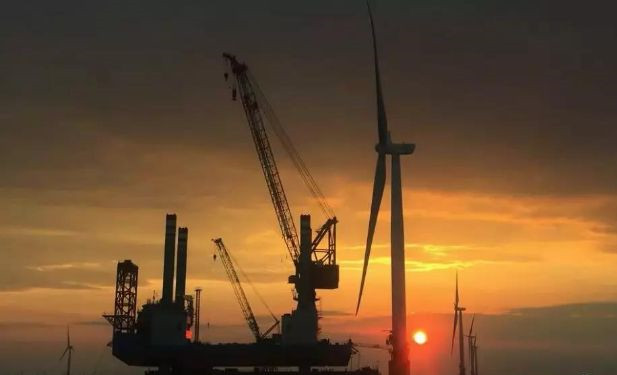 三峽新能源江蘇大豐海上風電項目完成國內最大直徑單樁沉樁