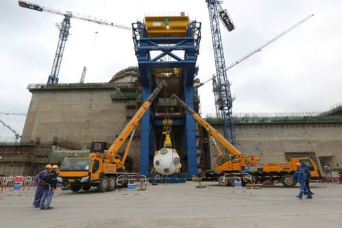 “華龍一號”示范工程福清核電6號機組二環蒸發器上線  重約365噸！