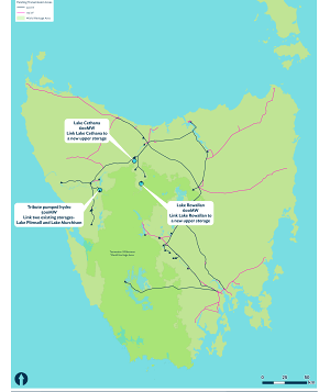 澳大利亞Hydro Tasmania展示了三個最有前途的抽水蓄能水電站 