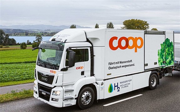 Coop使用燃料電池卡車，九分鐘內加滿氫氣，續航里程可達400公里