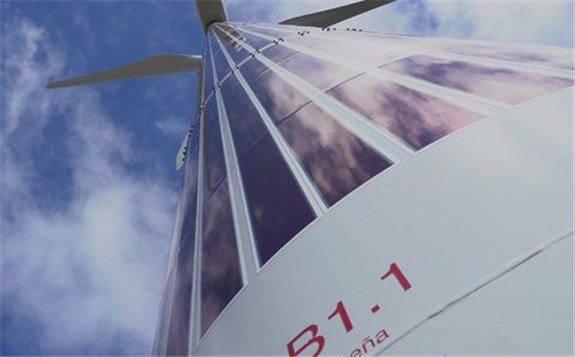 Acciona太陽能板與風機合體