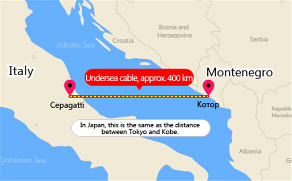黑山-意大利海底电力电缆拟于今年底投入商运