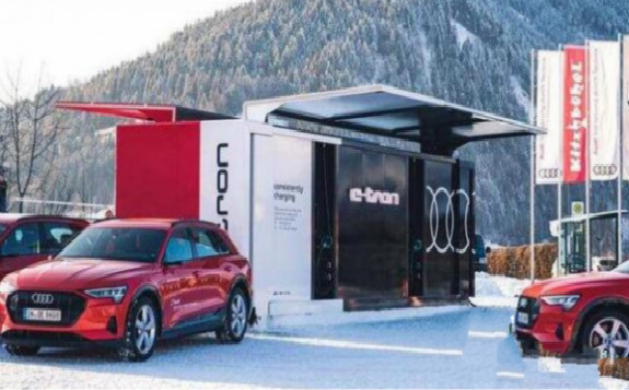 奧迪發布集裝箱式充電站 總充電功率1200kW