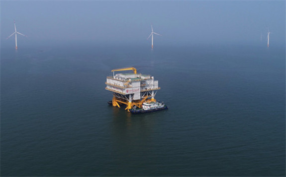 河北首個海上風電項目！樂亭菩提島海上風電場全部風機并網發電