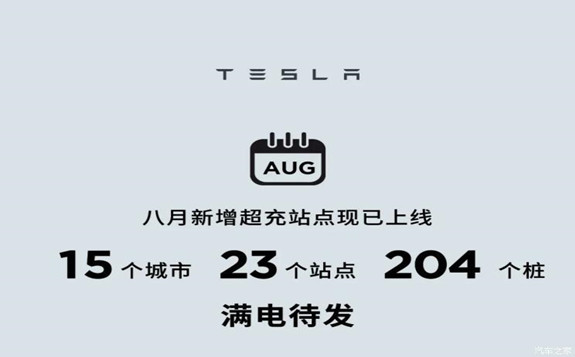 特斯拉計劃2020年共計在中國建設4000個超級充電樁