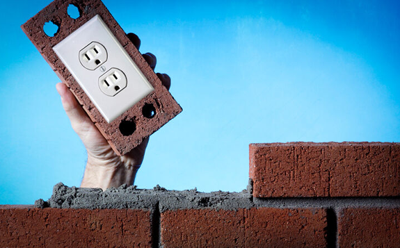 在建筑用红砖上沉积导电聚合物，将红砖变成“储能砖”