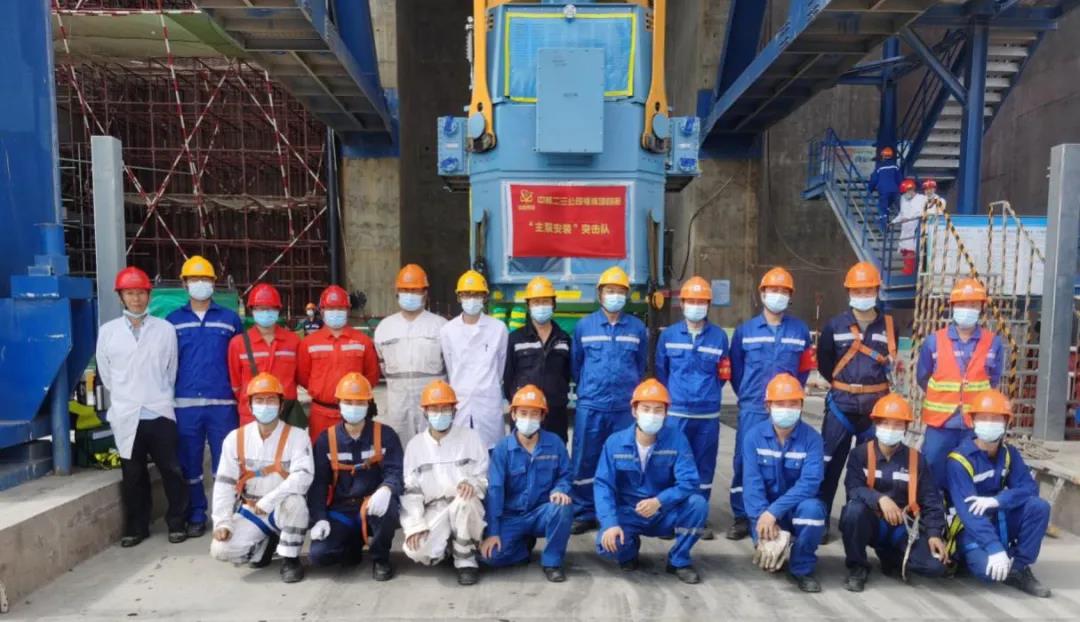 10月26日福清核電6號(hào)機(jī)組三臺(tái)主泵電機(jī)全部就位完成