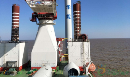 华能集团射阳第一个海上风电项目即将并网发电