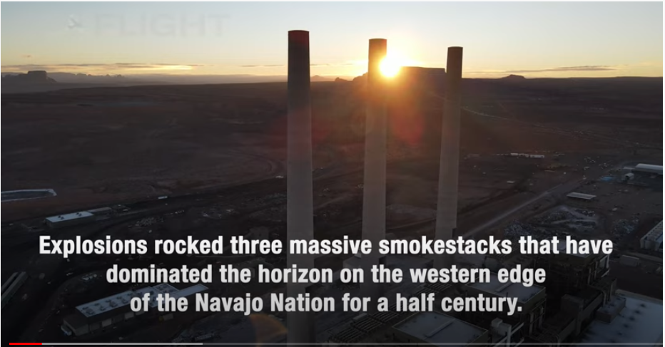 美國西部地標(biāo)的終結(jié)：納瓦霍發(fā)電站(NGS)進(jìn)行爆破拆除（視頻）