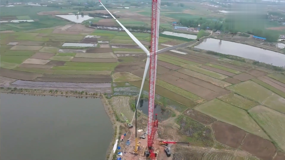 安徽內陸裝機容量最大風電項目進入全面安裝階段