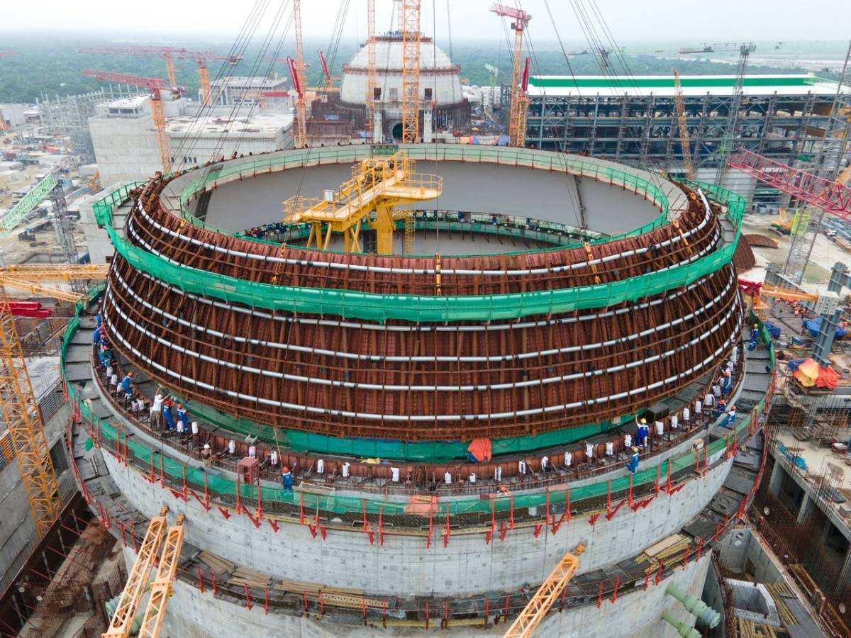 孟加拉国卢普尔核电厂2号机组开始安装内部安全壳圆顶