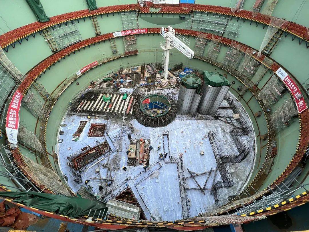 田灣核電站7號機組反應堆廠房內部結構+8.00m樓板混凝土澆筑完成