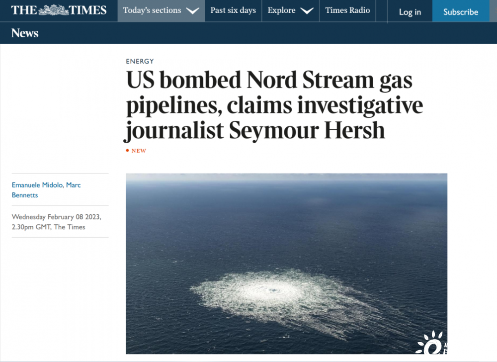 涉及北溪爆炸事件，美國名記者爆了個“猛料”
