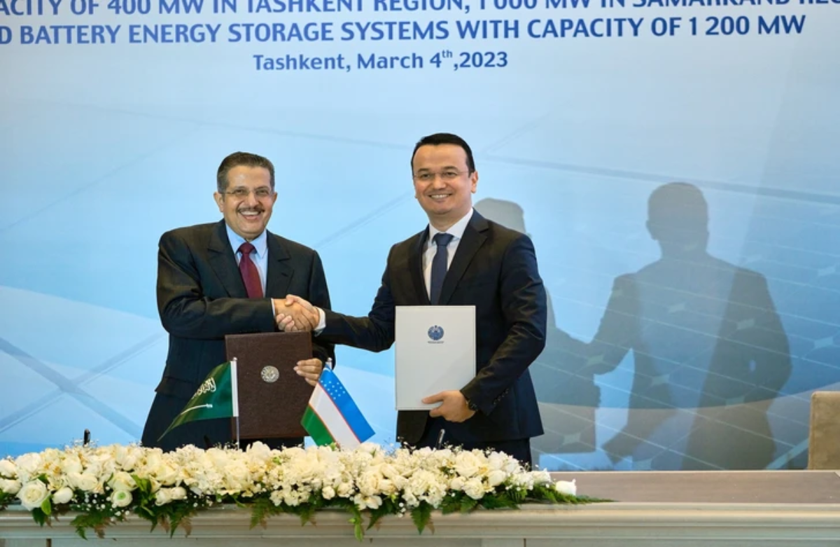 ACWA Power在烏茲別克斯坦獲得1.4GW太陽能和1.5GWh儲能的購電協議