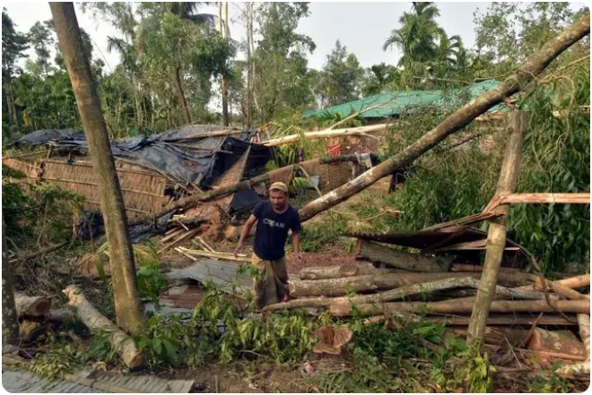 热带气旋“穆查”致孟加拉国大停电