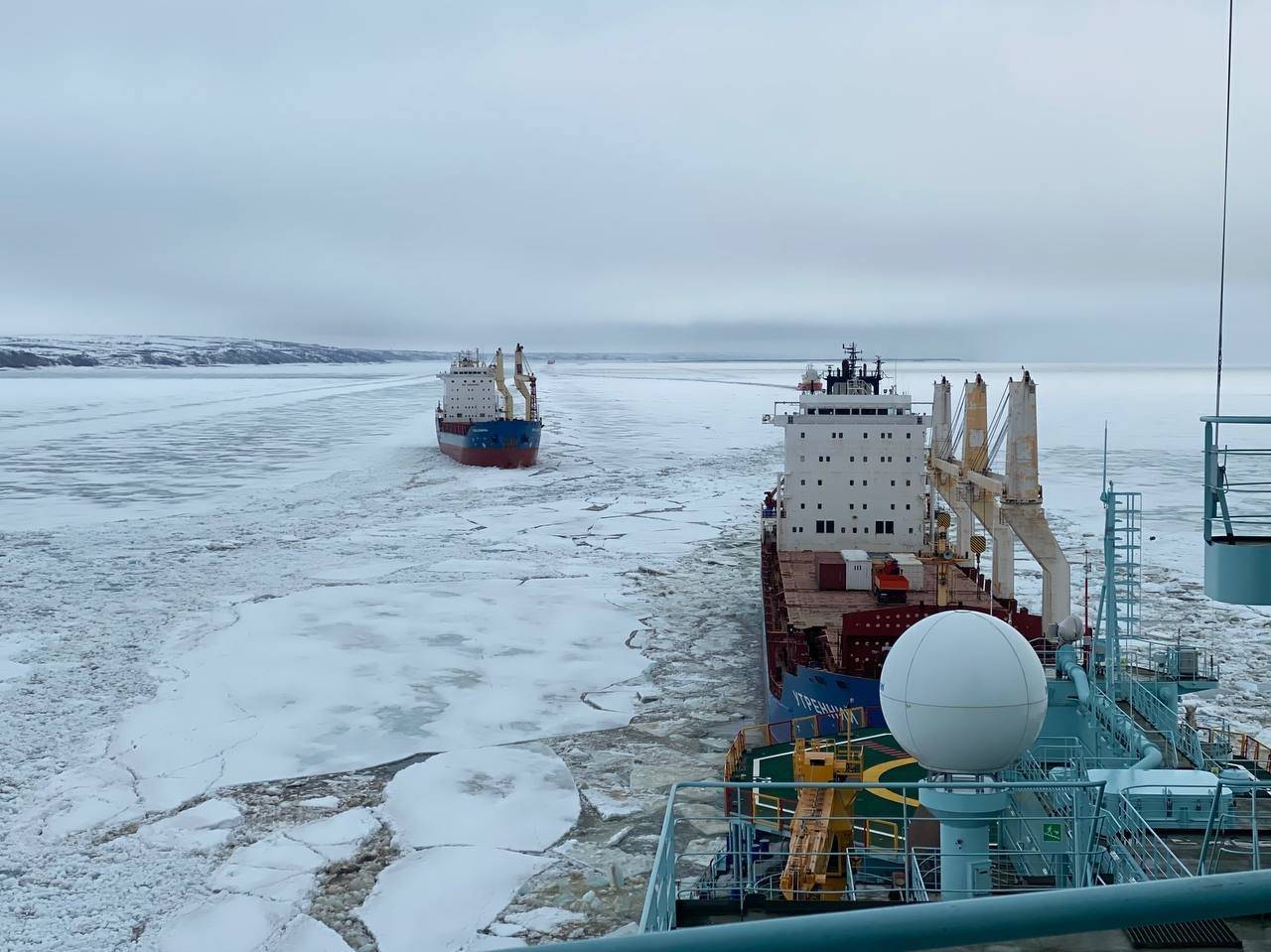 核动力破冰船“西伯利亚号”(Sibir)完成对叶尼塞河的防冰堵作业