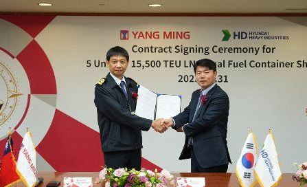 官宣！韓國造船海洋獲陽明海運5艘LNG動力超大型箱船訂單