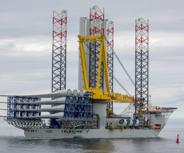 巨型风电安装船将在世界最大海上风电场安装风机