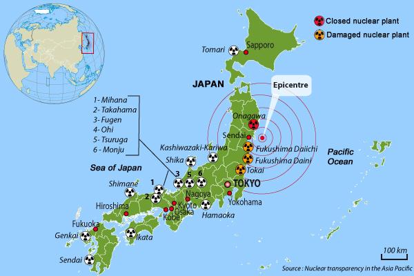日本核电站地图图片