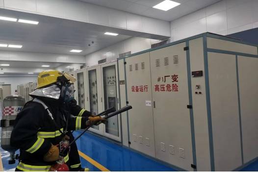 国能晋江热电公司开展变压器火灾事故处置应急演练