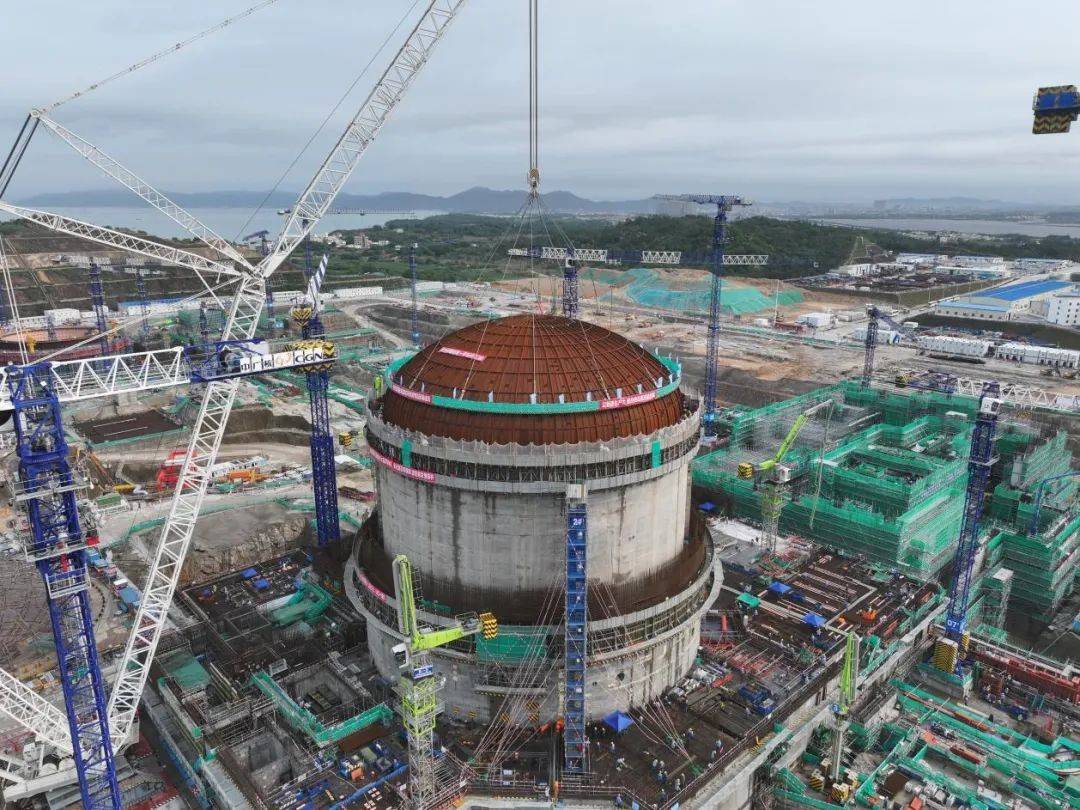 广东陆丰核电5号机组安全壳穹顶吊装全过程监督工作顺利完成