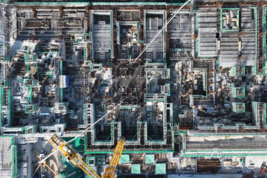 徐大堡核电1号机组常规岛汽机厂房筏基浇筑完成