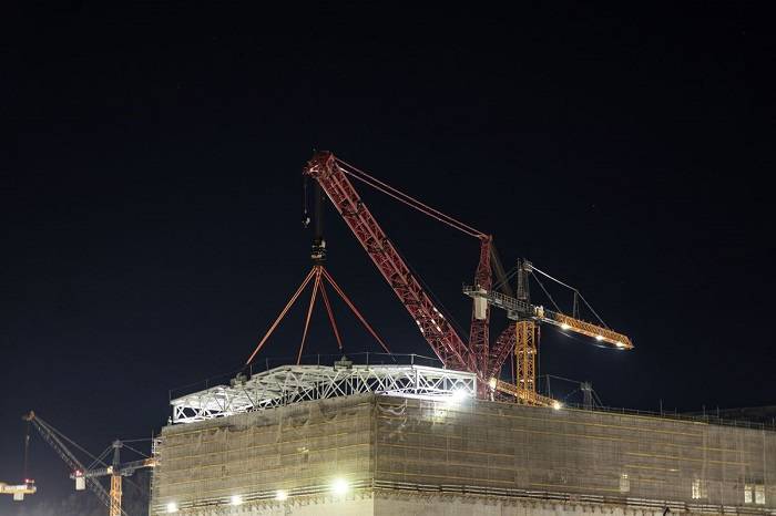 土耳其阿库尤核电站二号机组汽轮机屋顶完成安装