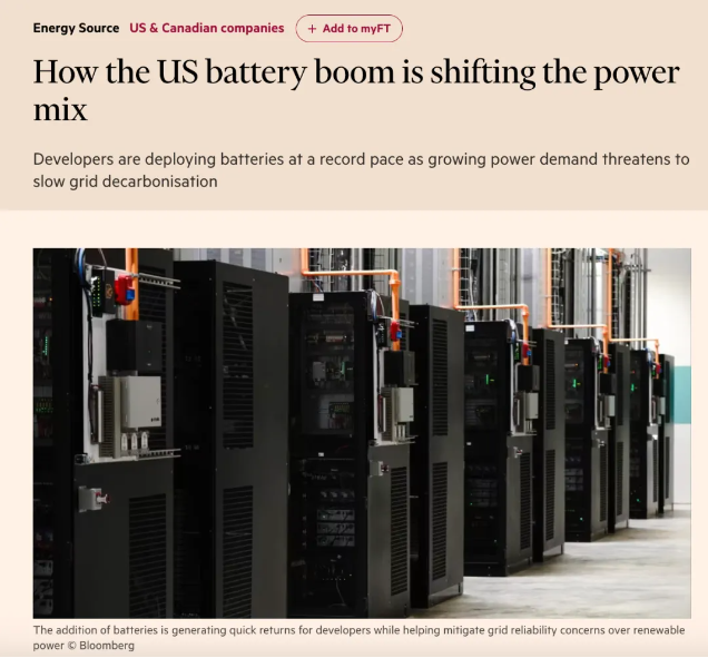 储能电池热正在改变美国电力结构