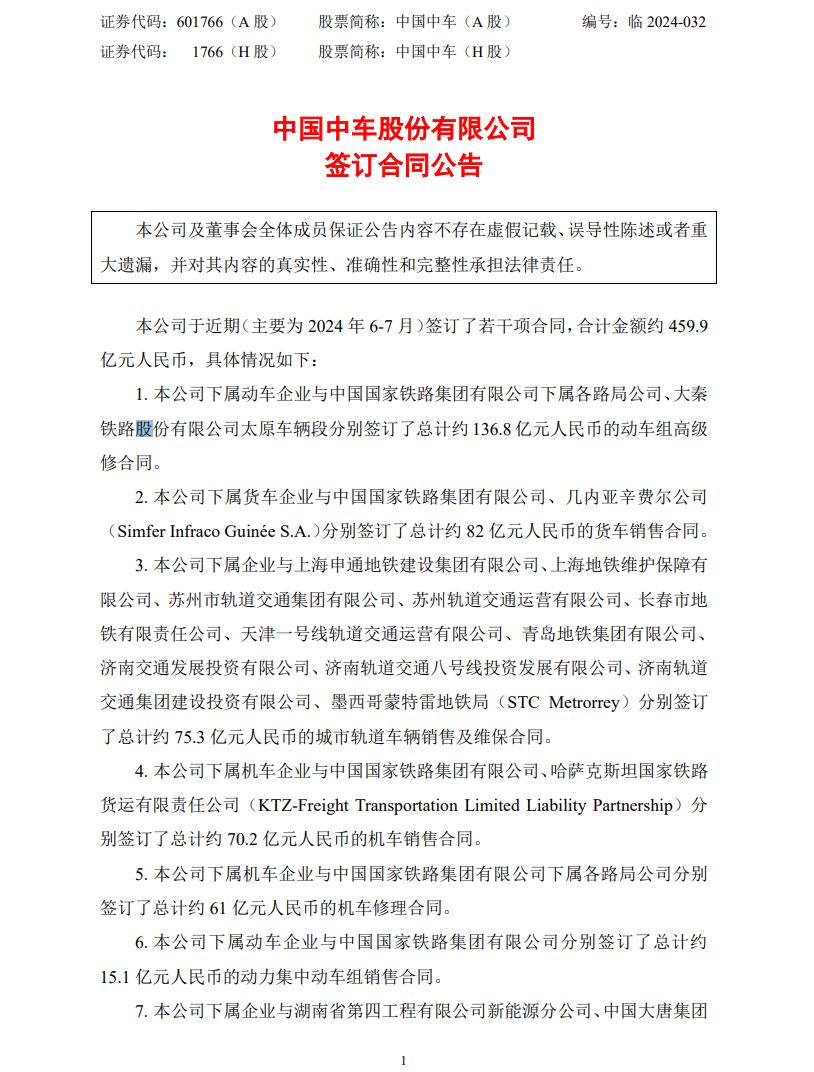 10.6亿元！中国中车签订风电设备销售合同