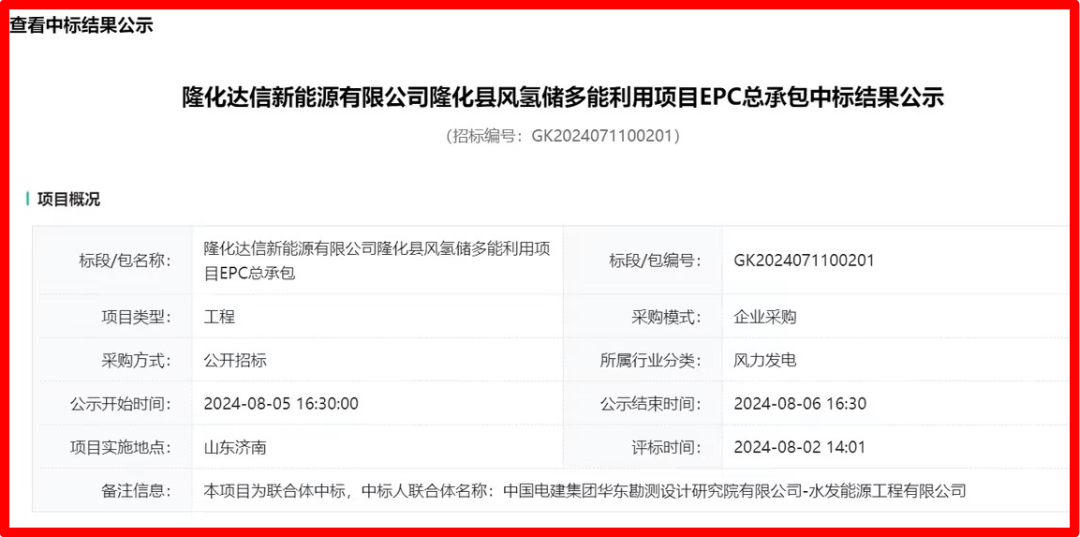 水發工程成功中標150MW隆化縣風氫儲多能利用項目EPC工程