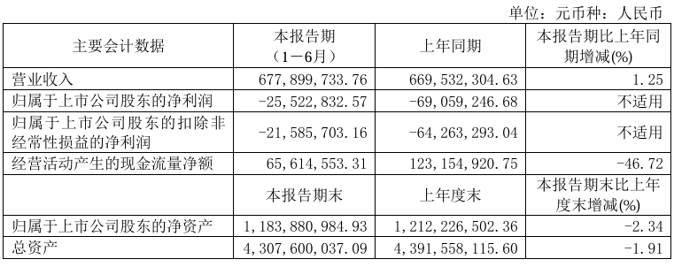 西昌電力：上半年凈虧損2552.28萬元