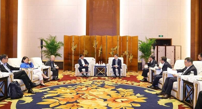 中國電建國際陳觀福與沙撈越能源公司首席執(zhí)行官沙比尼·蘇海利舉行會談