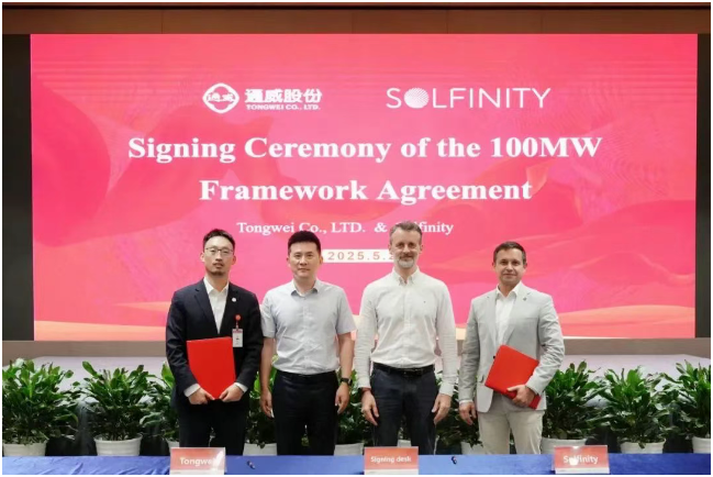 通威與Solfinity簽署100MW組件年度框架合作協(xié)議
